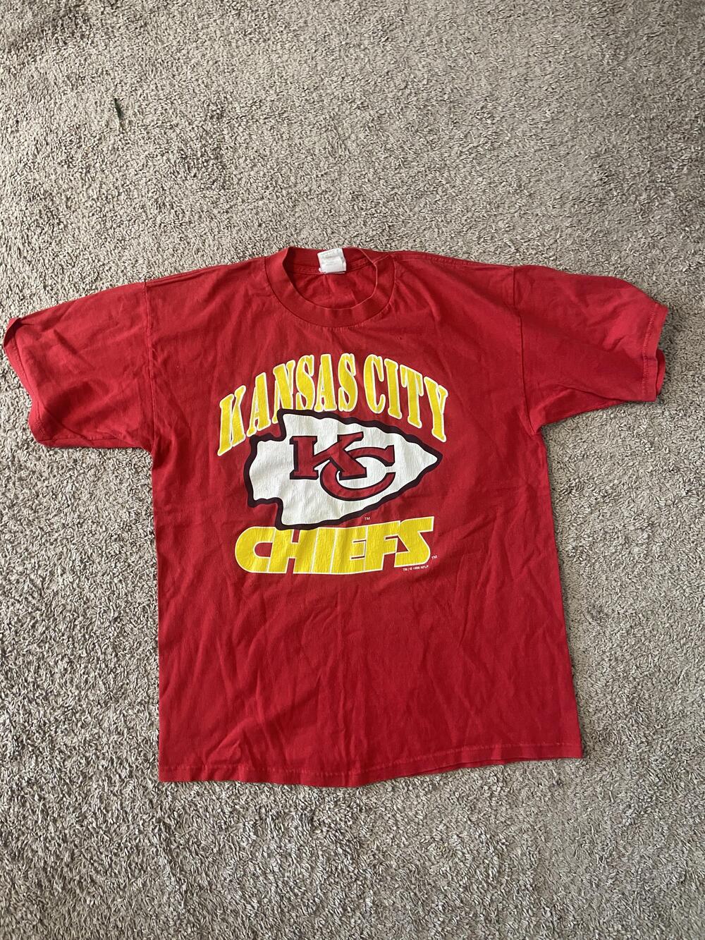 Vintage Kansas City Chiefs Shirt Mens Large Red NFL Football Joy Athletic 90s